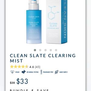 Clean slate skin clearing mist with salicylic acid and rose hips